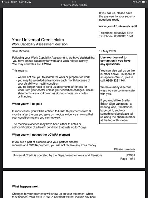 Can you please provide any documentsstaff trainingpolicy held regarding paying the backdated lcwra component to a claimant in full as a one off payment. . How far can lcwra be backdated